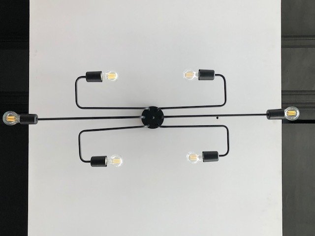 ARAÑA GAMMA 6 LUCES RUSTICA HIERRO NEGRA